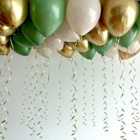 хром золото, пастель крем/эвкалипт 15шт